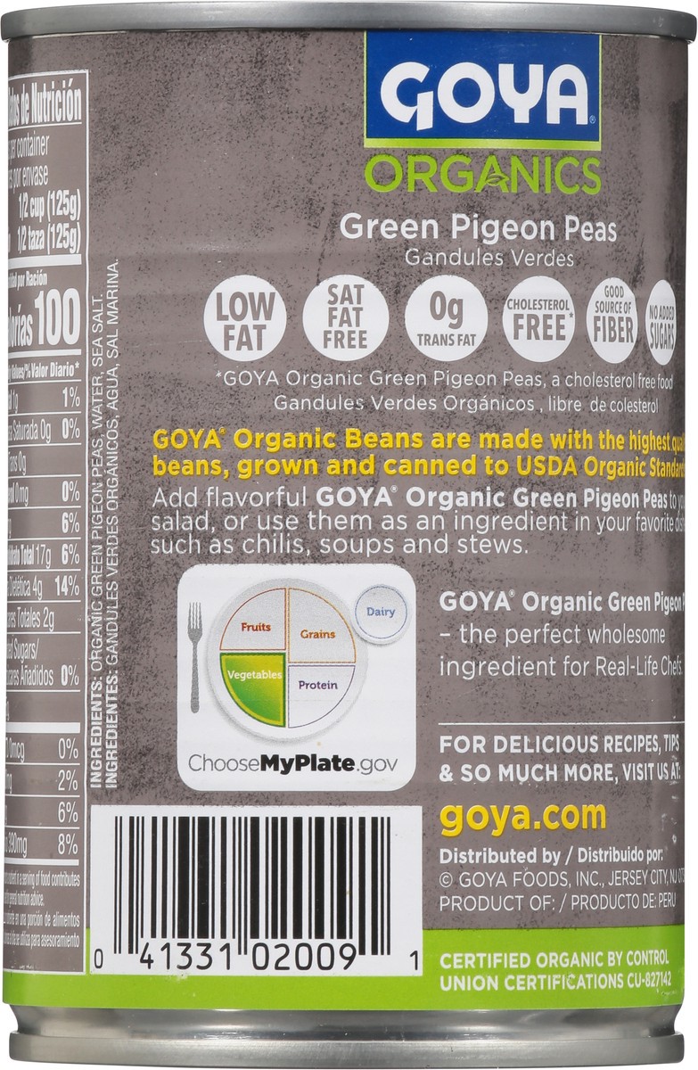 slide 6 of 14, Goya Organic Pigeon Peas, 15 oz