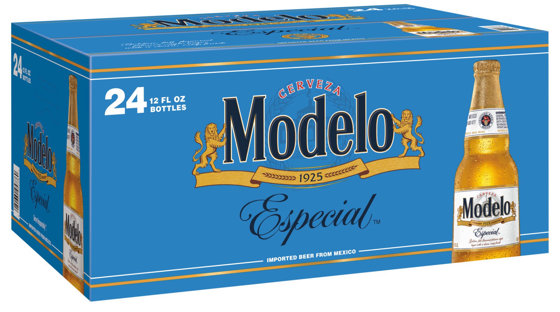 slide 2 of 4, Modelo Especial Beer Bottle, 24 ct; 12 fl oz