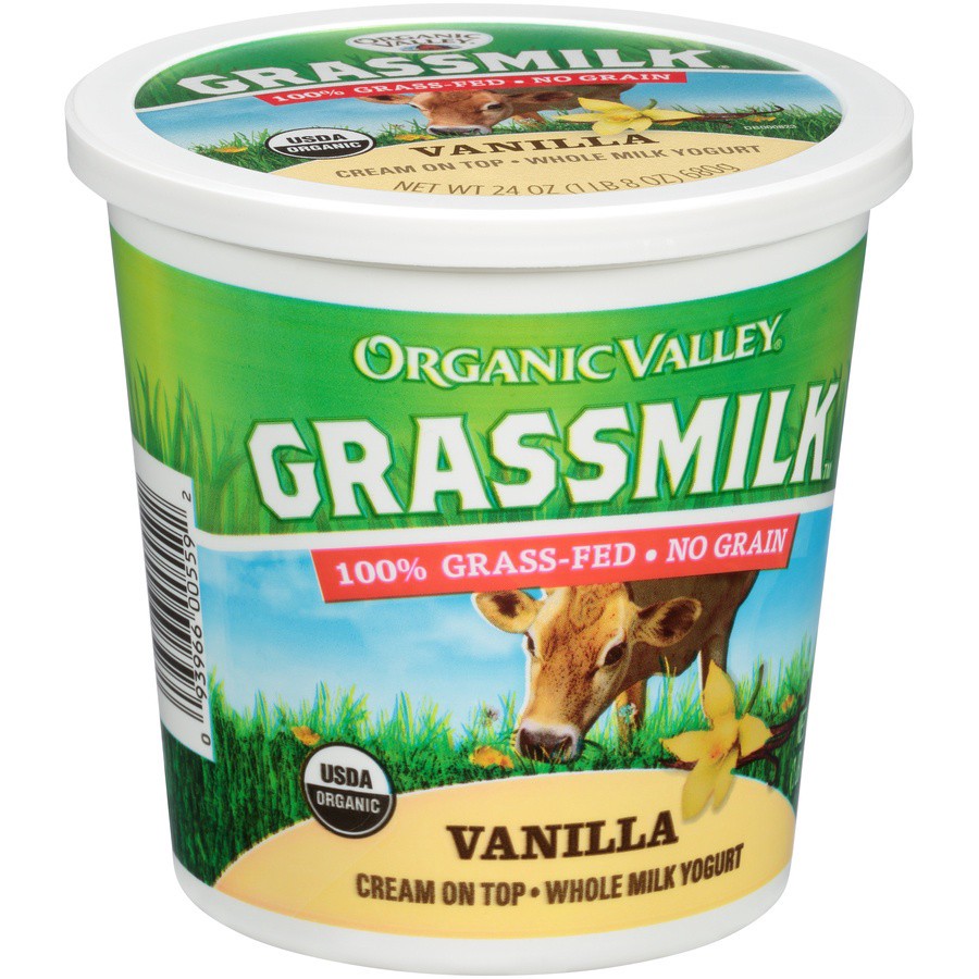 slide 2 of 8, Organic Valley Grassmilk Vanilla Whole Milk Yogurt, 24 fl oz