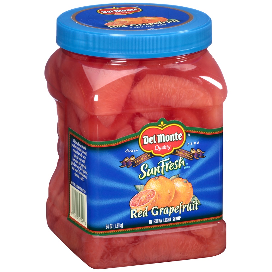 Del Monte Red Grapefruit In Extra Light Syrup, Jarred Fruit 64 oz | Shipt