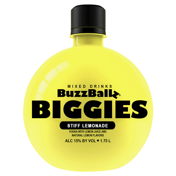 slide 1 of 1, Buzz Ballz Biggies Stiff Lemonade, 1.75 liter