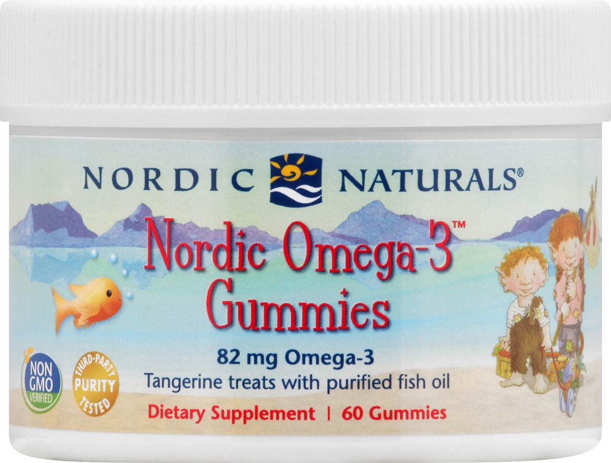 slide 4 of 7, Nordic Naturals Omega-3, Nordic, Gummies, 60 ct