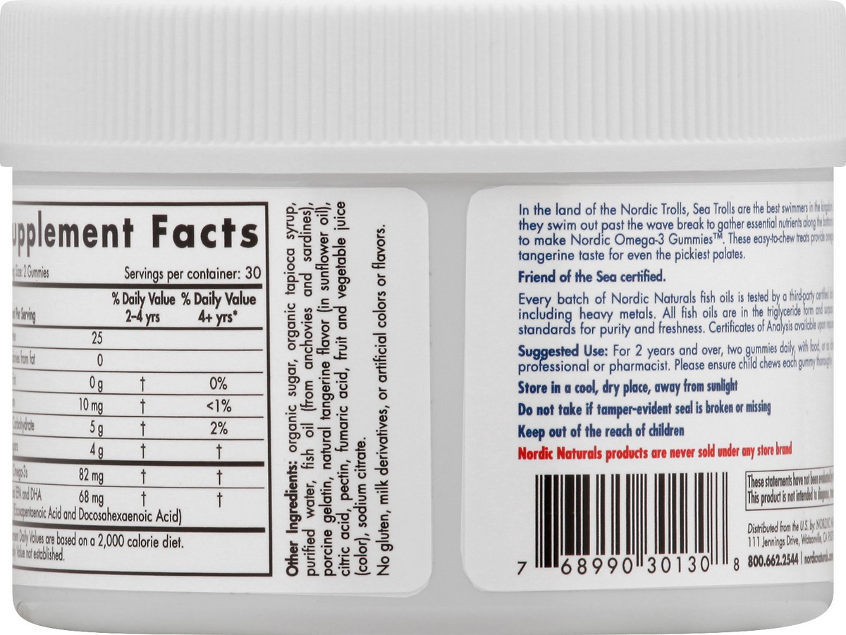 slide 2 of 7, Nordic Naturals Omega-3, Nordic, Gummies, 60 ct