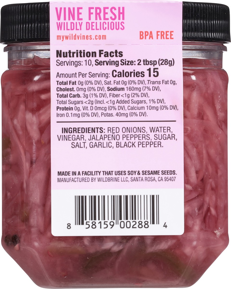 slide 9 of 13, WildVine Vinegar Pickled Spicy Pickled Red Onions with Jalapenos - 20 oz, 20 oz