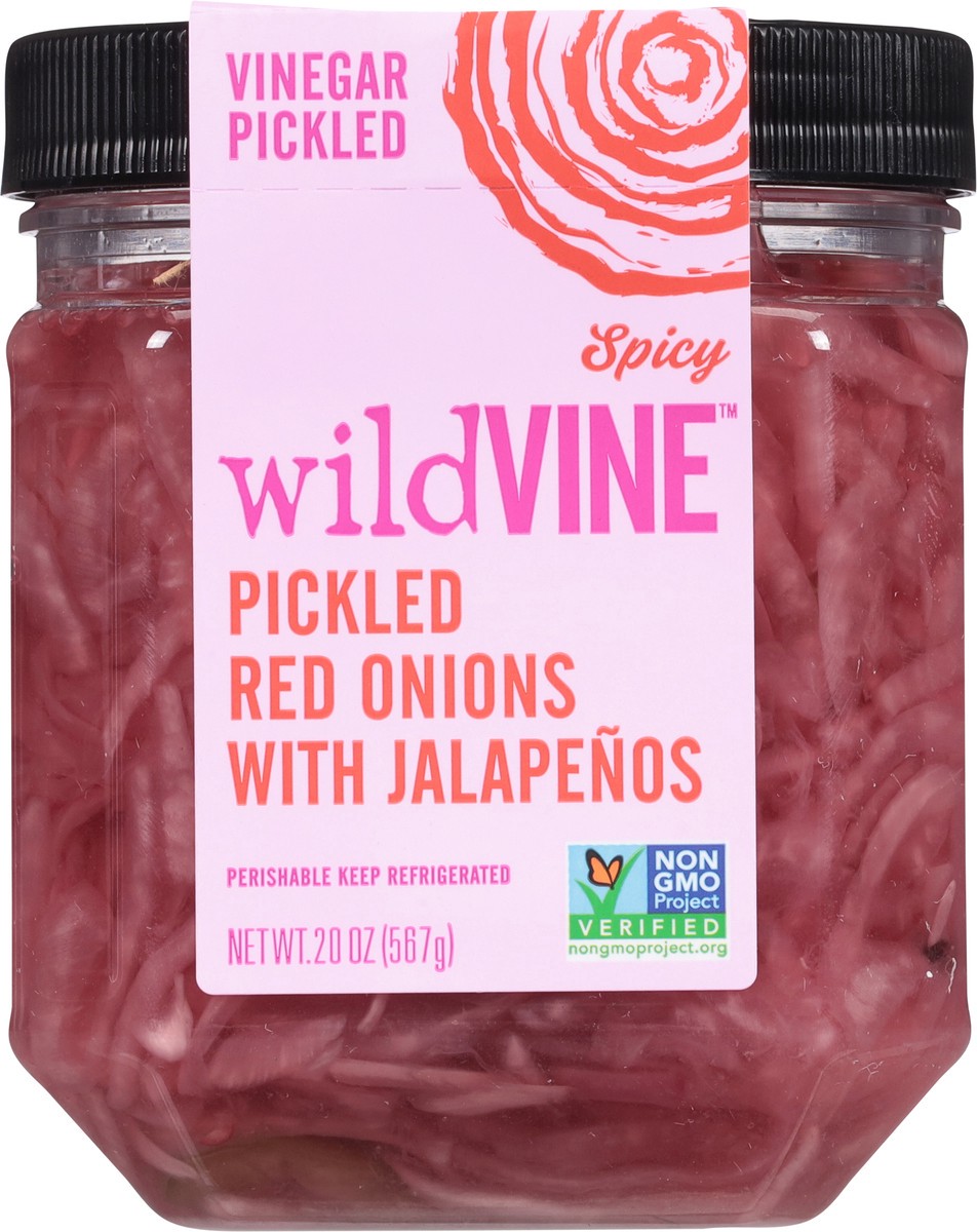 slide 8 of 13, WildVine Vinegar Pickled Spicy Pickled Red Onions with Jalapenos - 20 oz, 20 oz