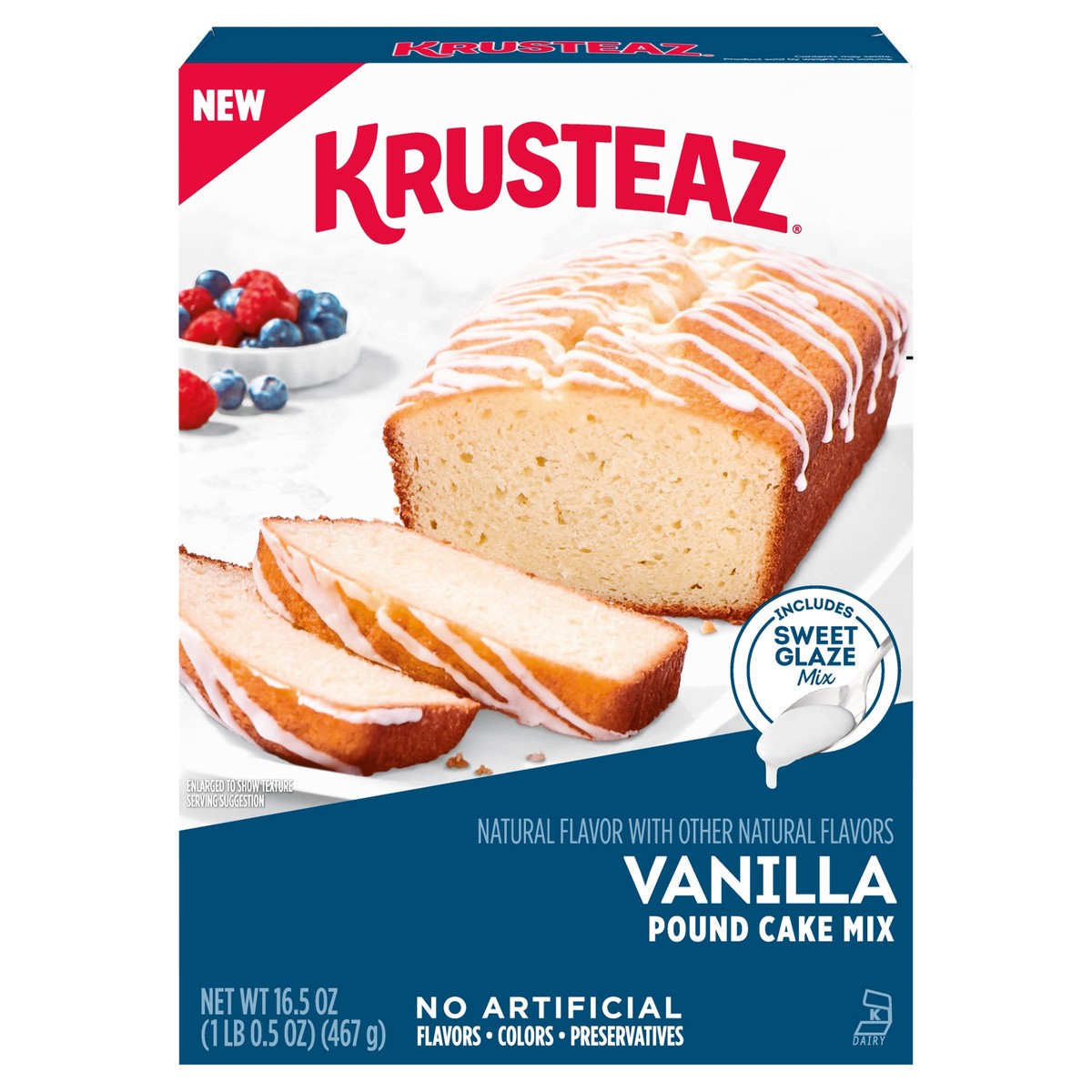 slide 6 of 14, Krusteaz Vanilla Pound Cake Mix, 16.5 oz