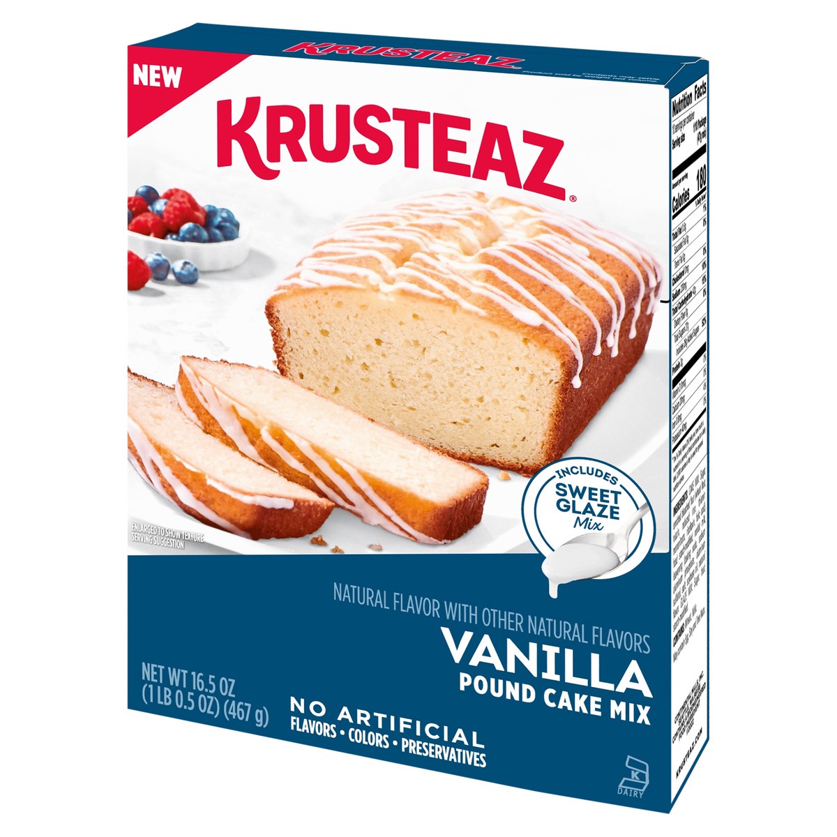 slide 8 of 14, Krusteaz Vanilla Pound Cake Mix, 16.5 oz