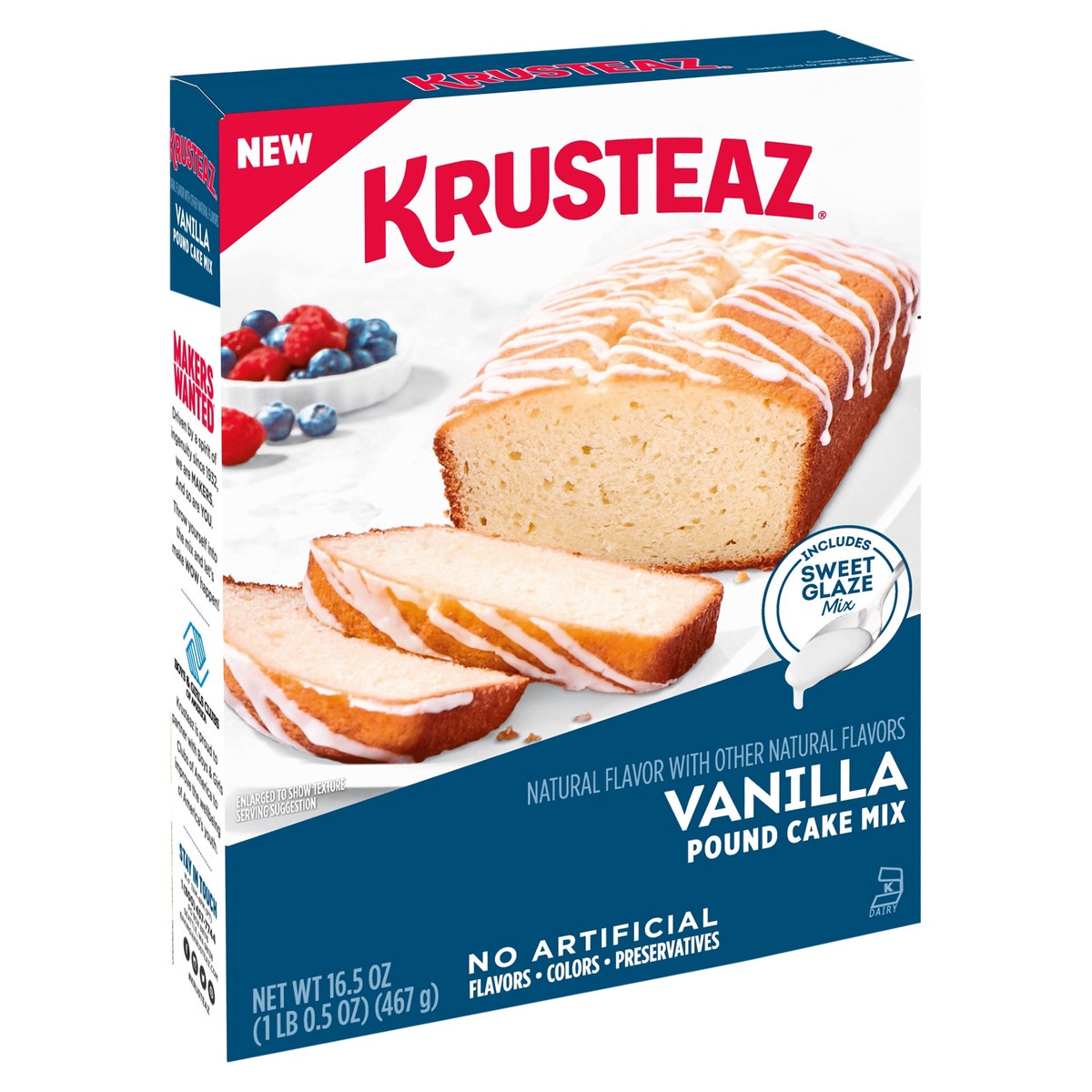 slide 12 of 14, Krusteaz Vanilla Pound Cake Mix, 16.5 oz