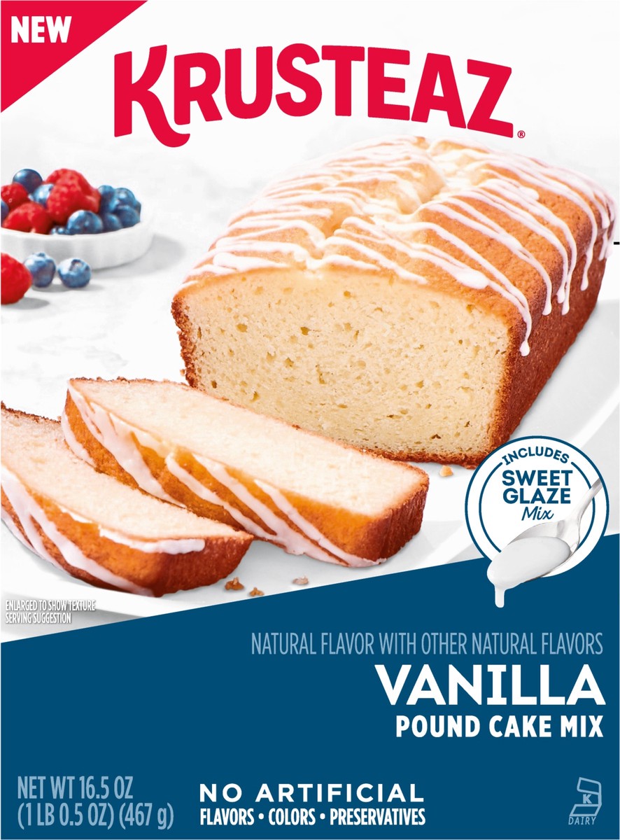 slide 11 of 14, Krusteaz Vanilla Pound Cake Mix, 16.5 oz