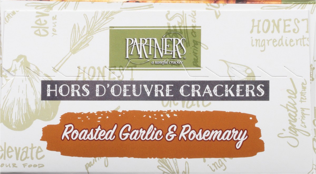 slide 8 of 9, Partners Hors D'oeure Roasted Garlic & Rosemary Crackers 4.4 oz, 4.4 oz