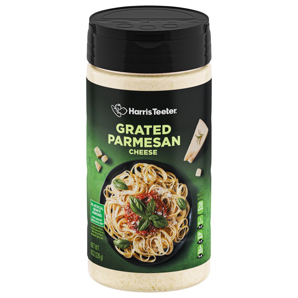 slide 1 of 2, Harris Teeter Grated Parmesan Cheese, 8 oz