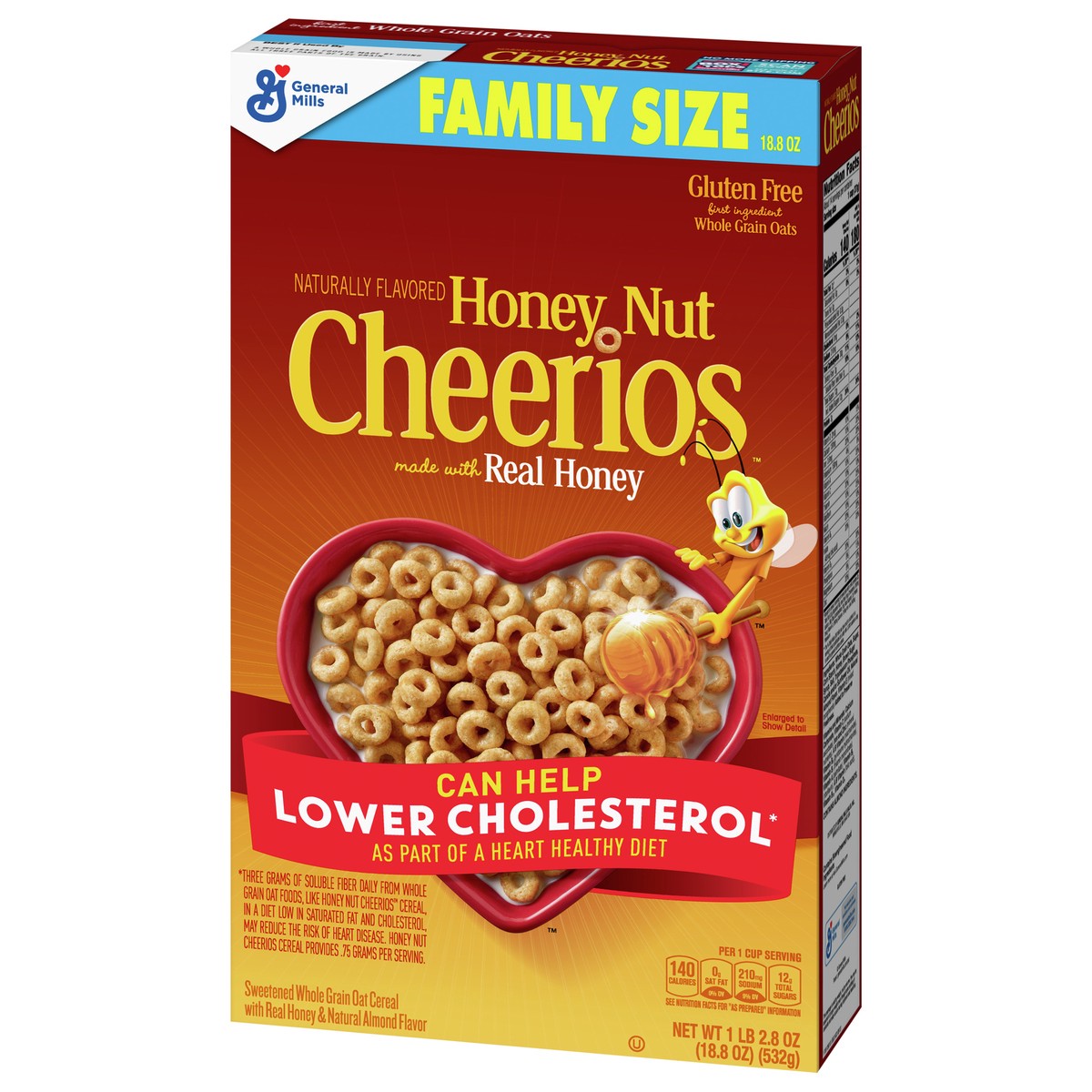 slide 3 of 9, Cheerios Honey Nut Cheerios Cereal, 18.8 oz