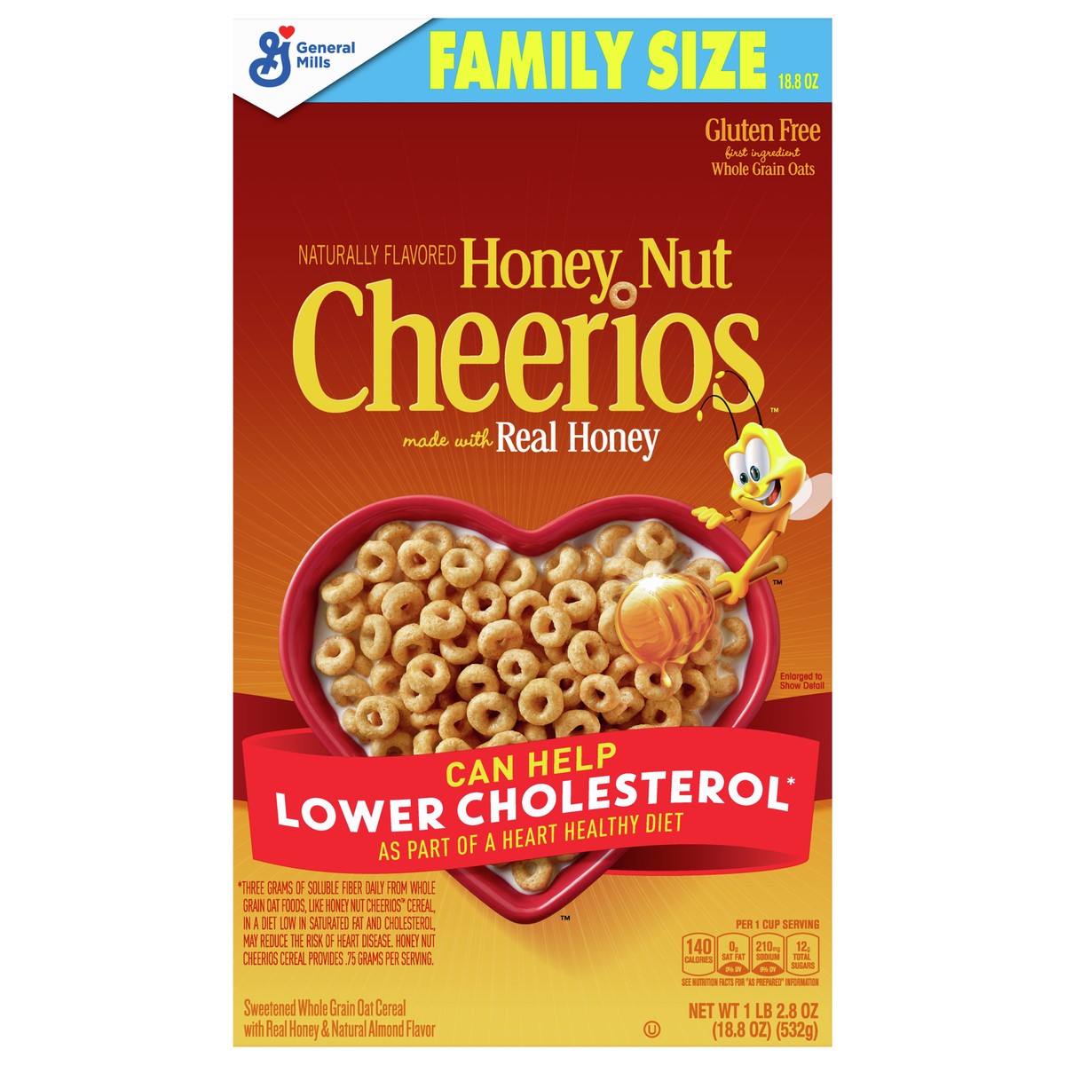 slide 1 of 9, Cheerios Honey Nut Cheerios Cereal, 18.8 oz