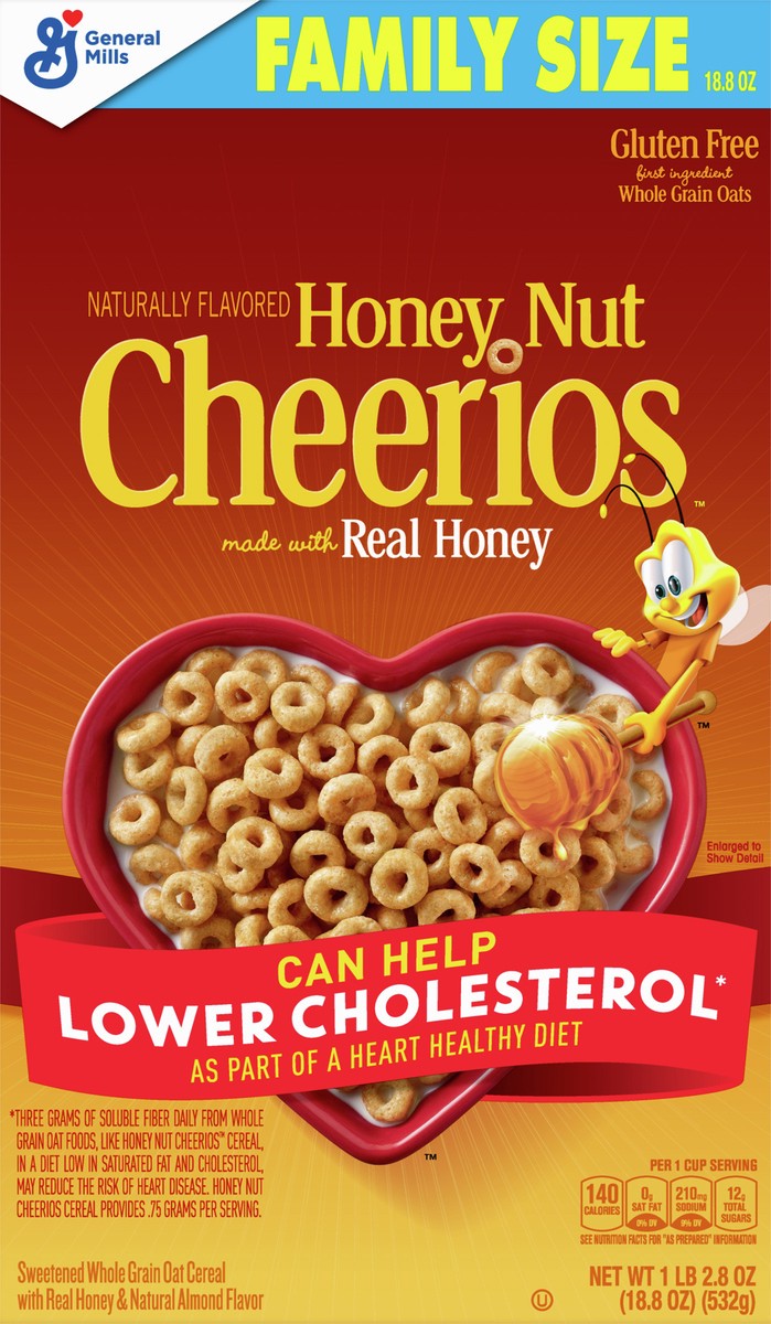 slide 6 of 9, Cheerios Honey Nut Cheerios Cereal, 18.8 oz
