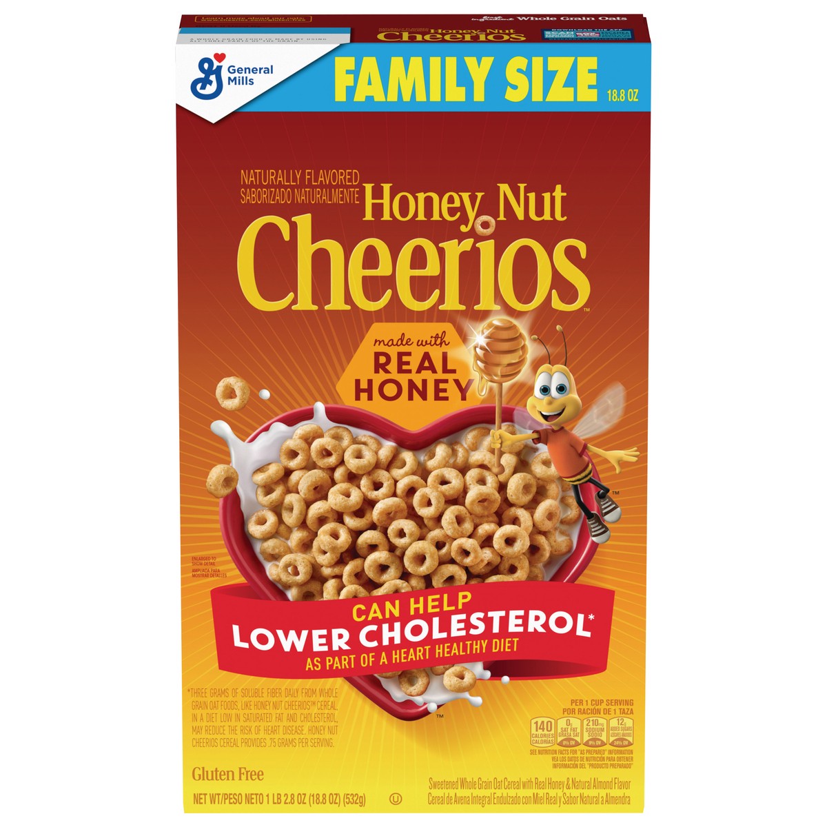 slide 1 of 9, Cheerios General Mills Honey Nut Cheerios Family Size Cereal, 18.8 oz