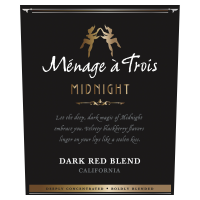 slide 4 of 16, Menage a Trois Midnight Dark Red Wine Blend, 750mL Wine Bottle, 13.8% ABV, 750 ml