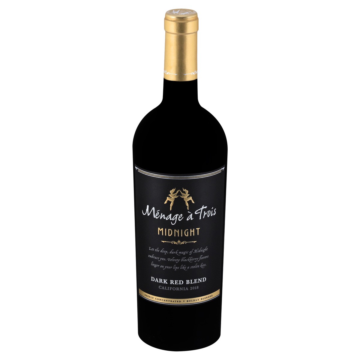 slide 1 of 16, Menage a Trois Midnight Dark Red Wine Blend, 750mL Wine Bottle, 13.8% ABV, 750 ml