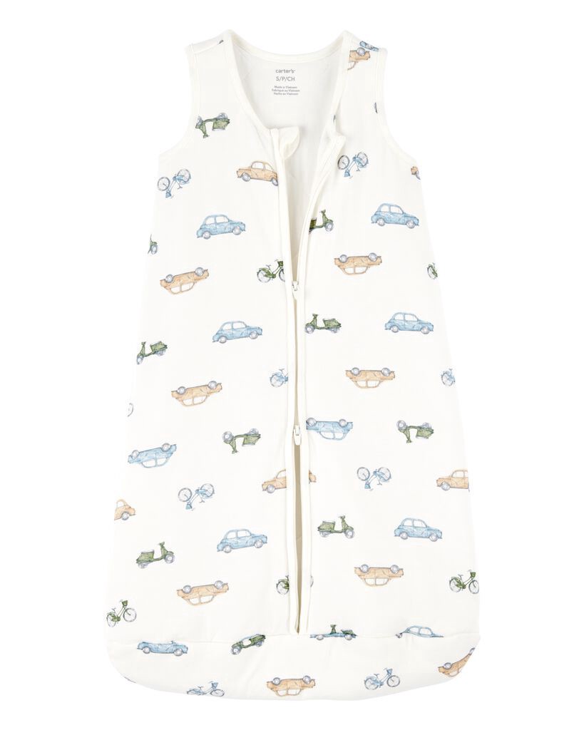 slide 4 of 4, Carter's Baby 2-Way Zip Cars PurelySoft Wearable Blanket Ivory XL, 1 ct