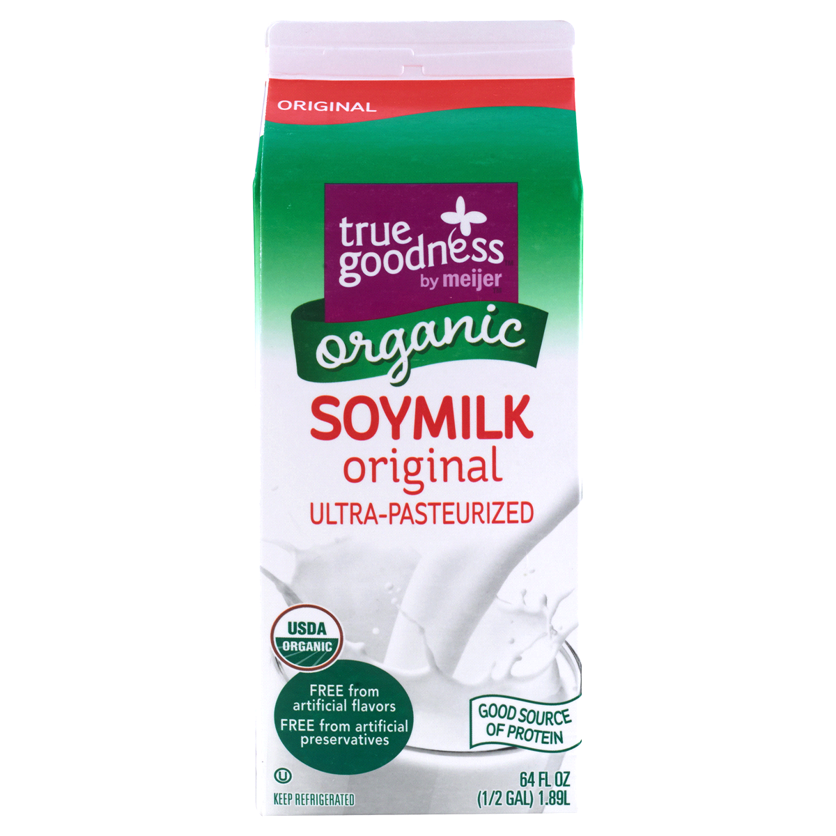 slide 2 of 7, True Goodness Organic Original Soymilk, 64 oz