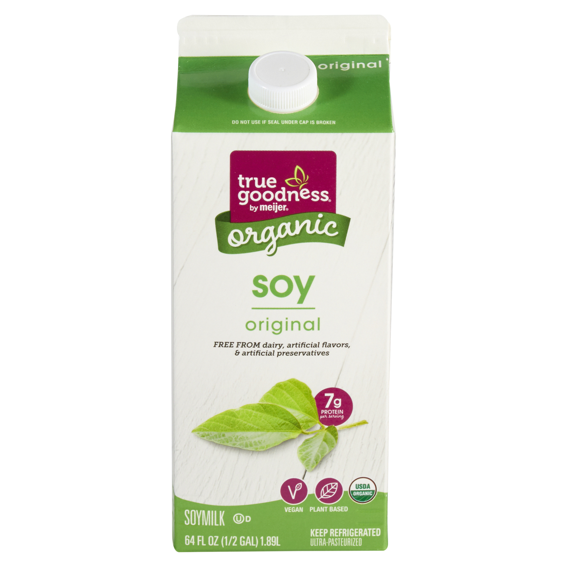 slide 1 of 7, True Goodness Organic Original Soymilk, 64 oz