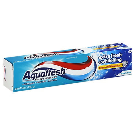 slide 1 of 1, Aquafresh Toothpaste Fluoride Extra Fresh + Whitening Fresh Mint, 5.6 oz