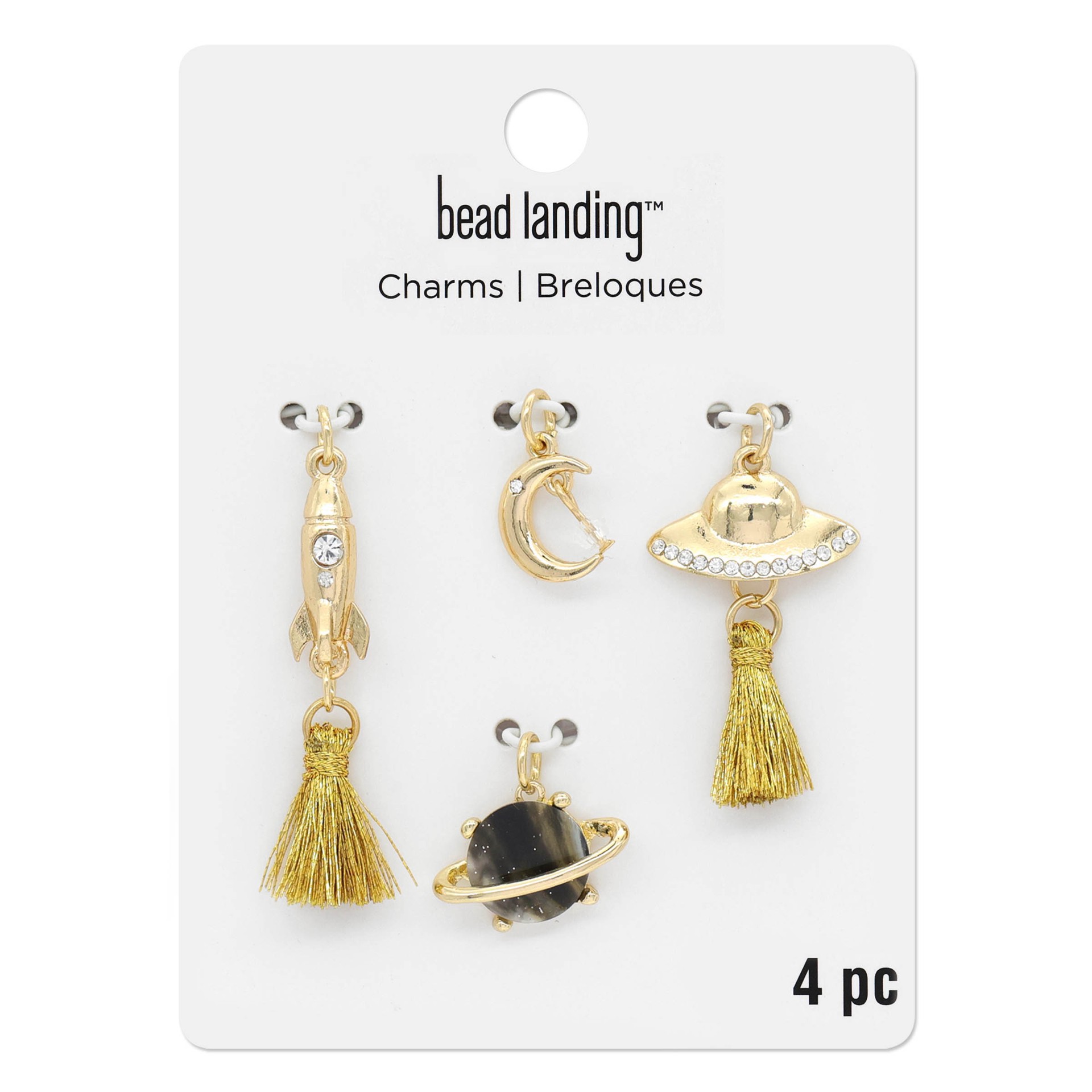 slide 2 of 3, Gold Metal Outer Space Charm Mix By Bead Landing, 5.66mm to 47.73mm charm size
