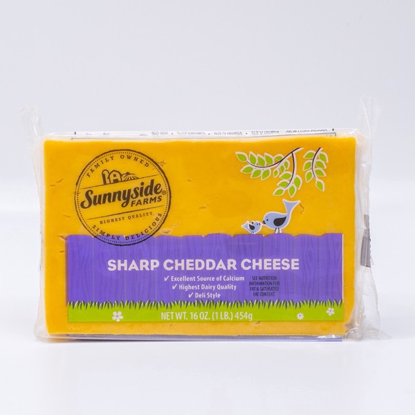 slide 1 of 1, Sunnyside Farms Sharp Cheddar Cheese 16 oz, 16 oz