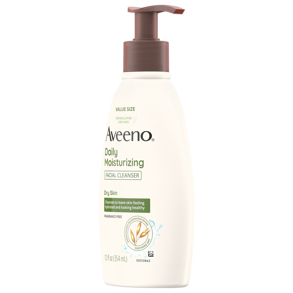slide 2 of 7, Aveeno Daily Moisturizing Facial Cleanser, Soothing Oat, 12 fl. oz, 12 fl oz