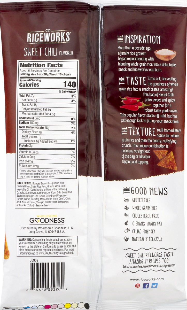 slide 10 of 10, Riceworks Gourmet Sweet Chili Flavored Rice Snacks 5.5 oz, 5.5 oz