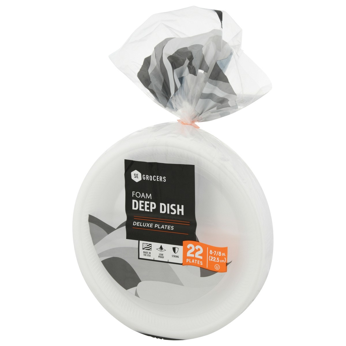 slide 9 of 11, Se Grocers Foam Deep Dish Plates, 1 ct