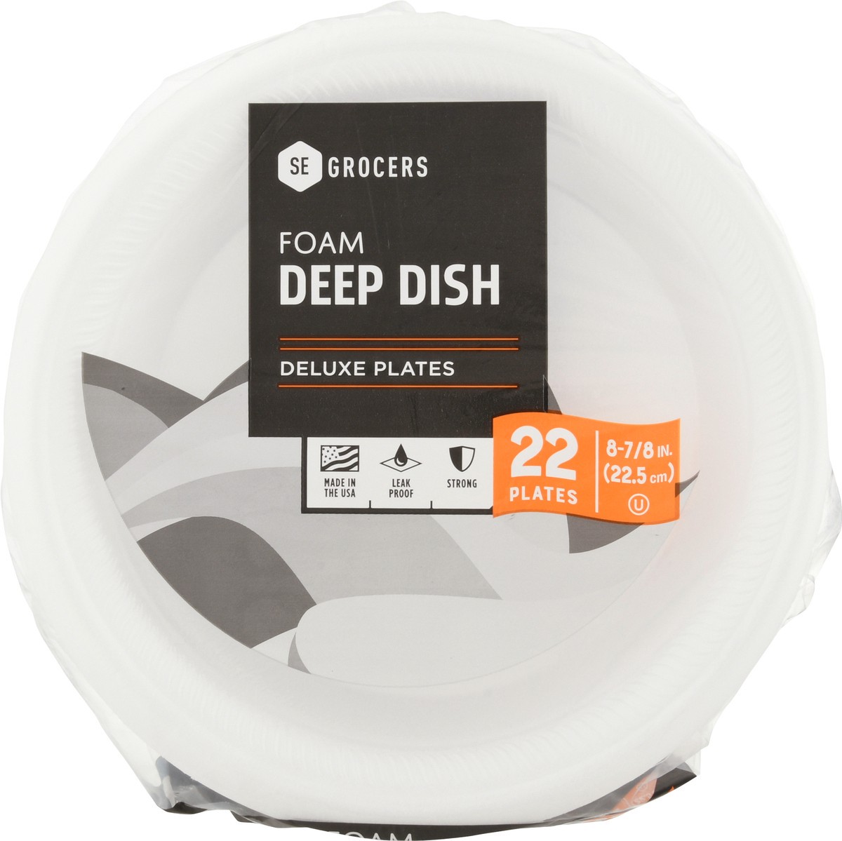 slide 8 of 11, Se Grocers Foam Deep Dish Plates, 1 ct