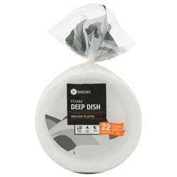 Se Grocers Foam Deep Dish Plates