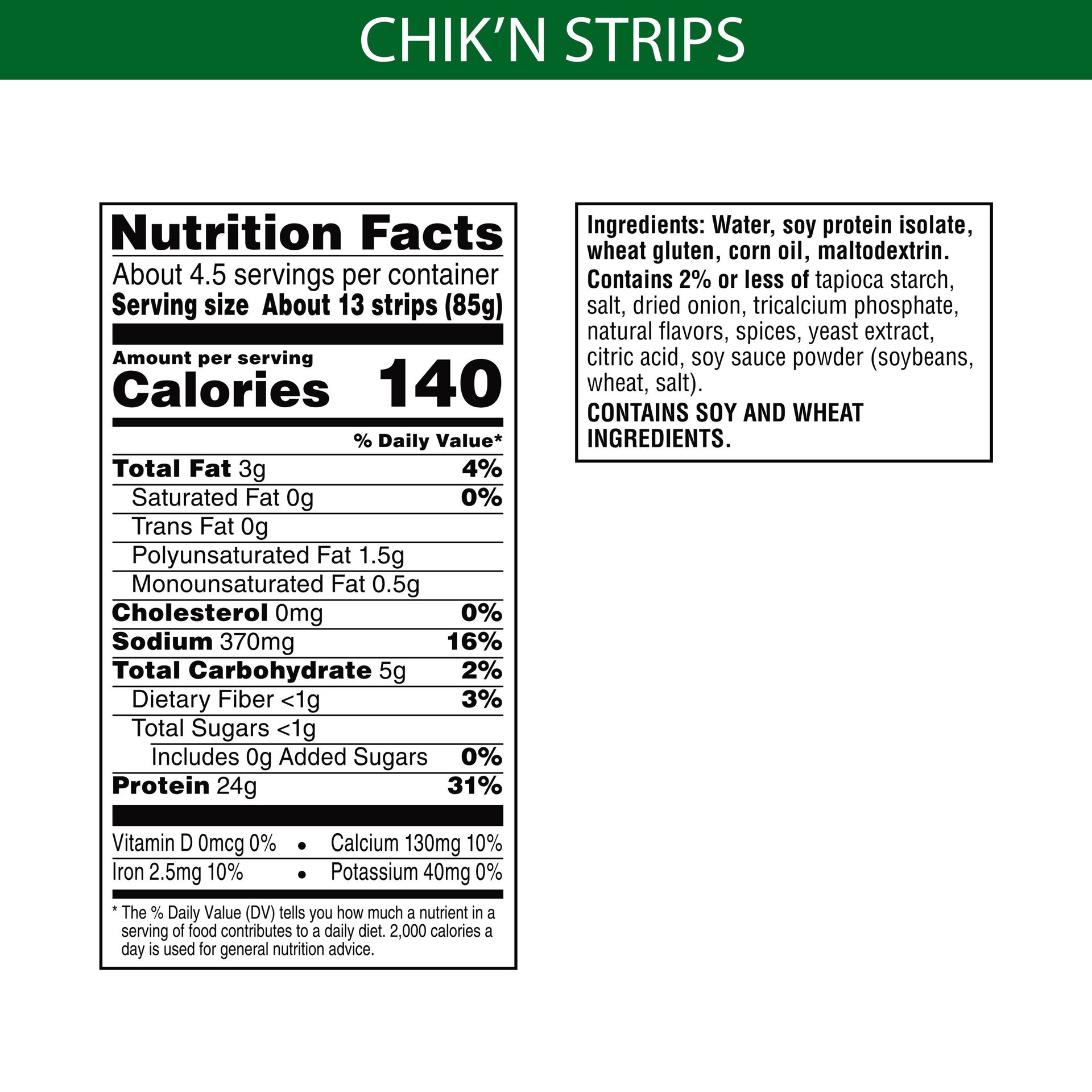 slide 3 of 5, MorningStar Farms Plant Based Chik'n Strips, Vegan Meat, Value Pack, 13.5oz, 13.5 oz