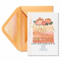 slide 1 of 1, Papyrus S24 Ombre Cake Birthday Card, 5.75 in x 5.75 in