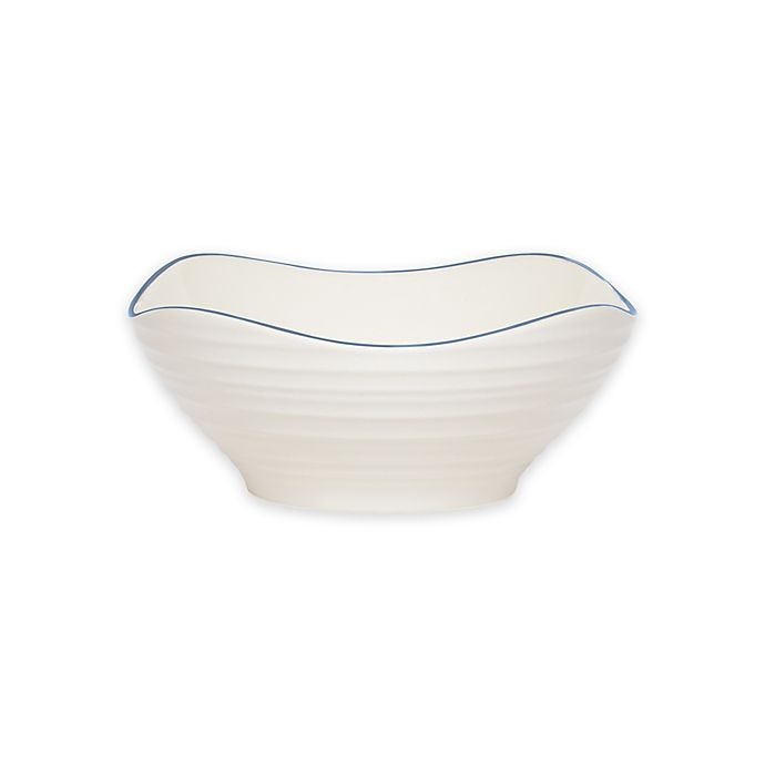 slide 1 of 1, Mikasa Swirl Square Banded Cereal Bowl - Blue, 1 ct