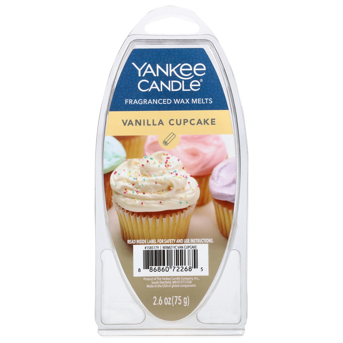 slide 1 of 9, Yankee Candle Fragranced Vanilla Cupcake Wax Melts 2.6 oz, 2.6 oz