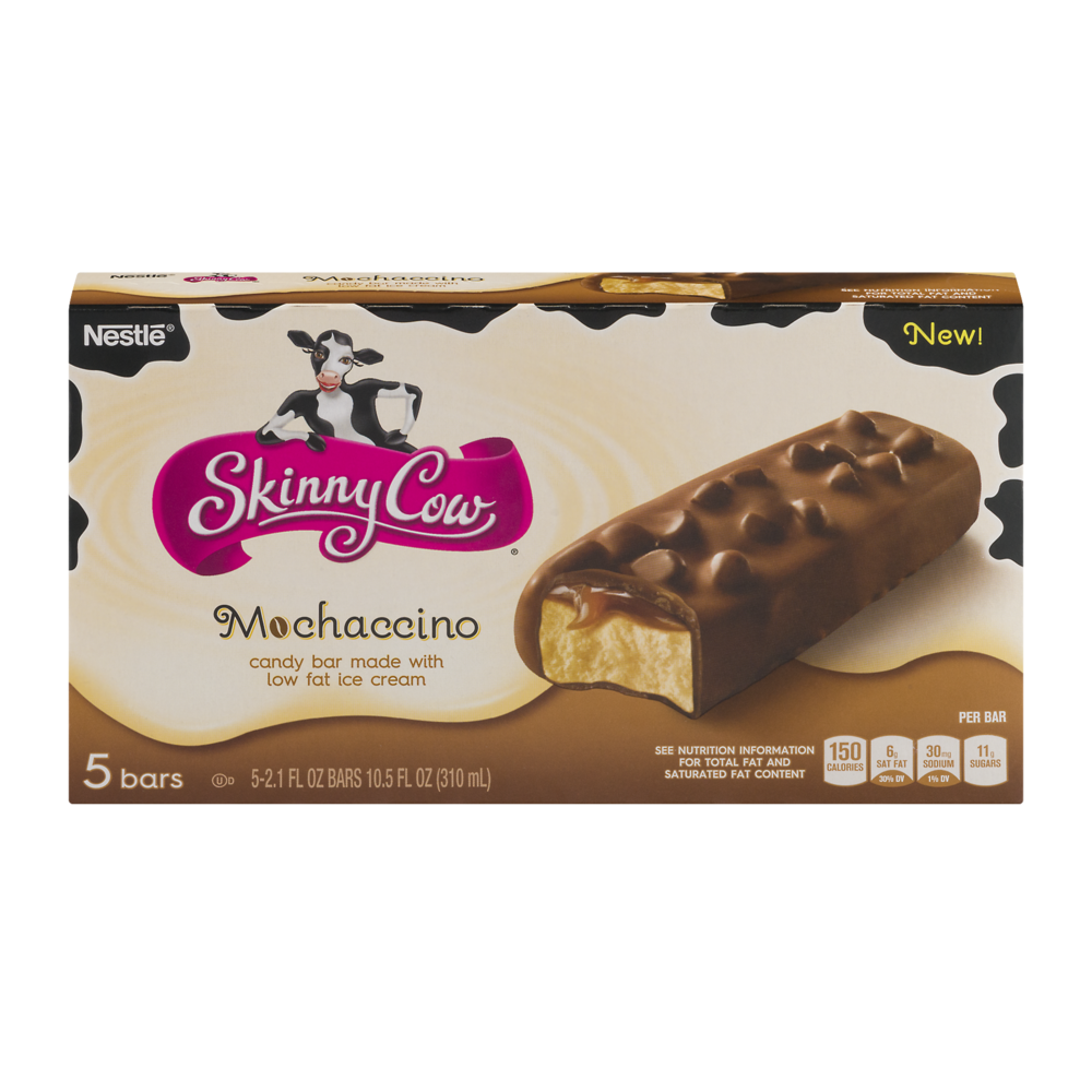 slide 1 of 4, Nestlé Skinny Cow Ice Cream Bars, Mochaccino, 5pk, 2.1 oz