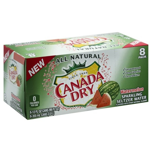 slide 1 of 1, Canada Dry Sparkling Setlzer Water 8 ea, 8 ct