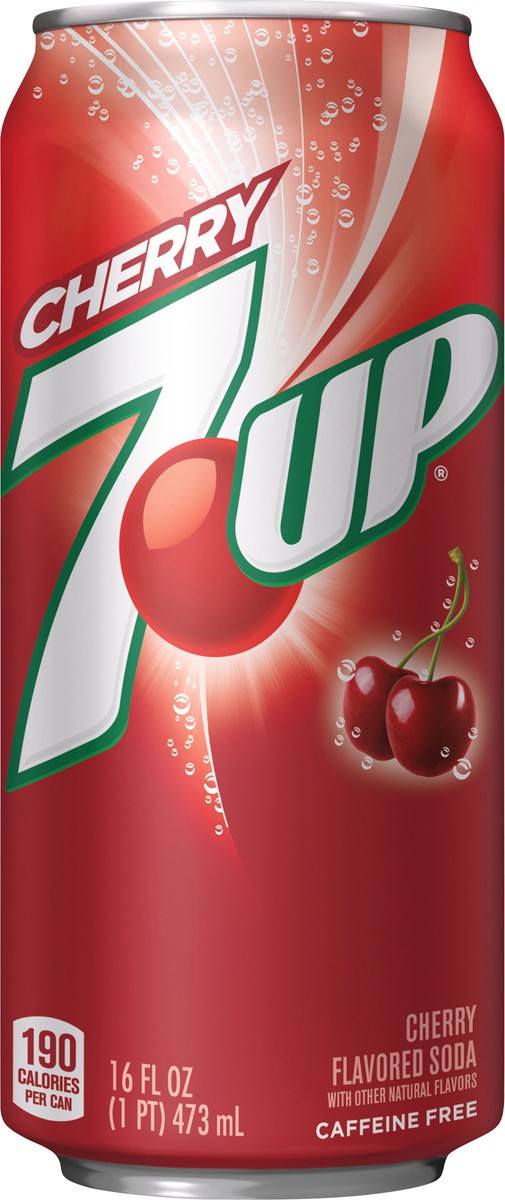 slide 2 of 6, 7UP Cherry Flavored Soda- 16 fl oz, 16 oz