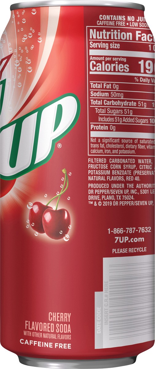 slide 4 of 6, 7UP Cherry Flavored Soda- 16 fl oz, 16 oz