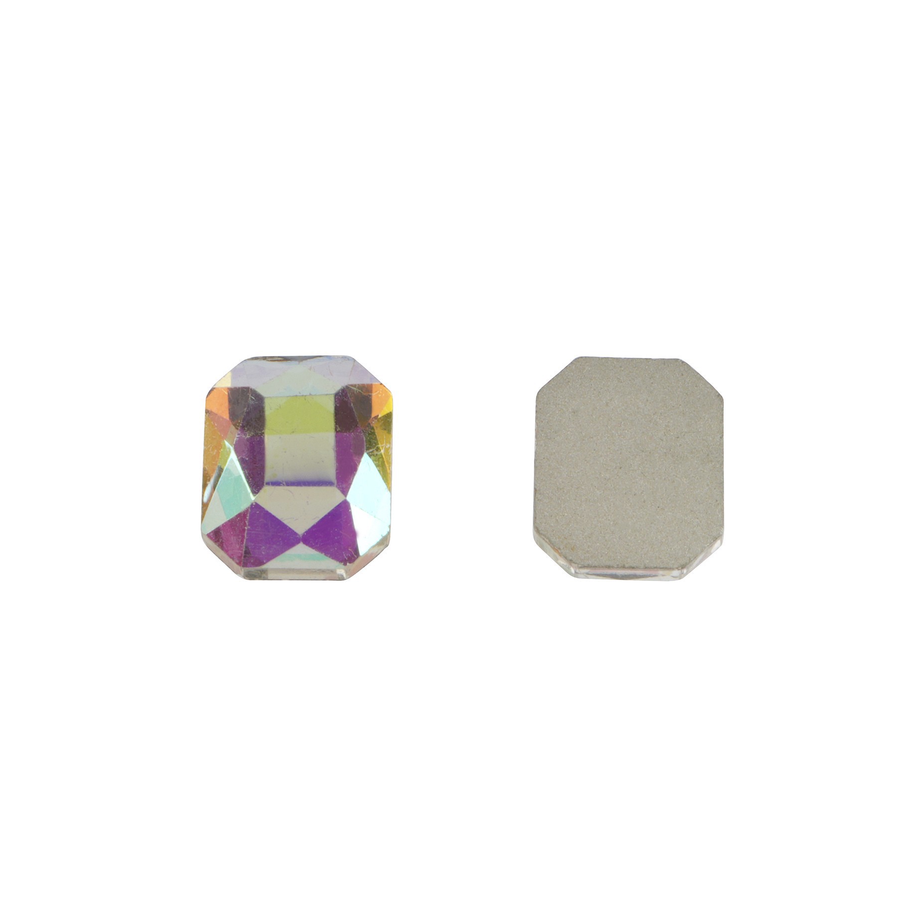 slide 2 of 2, Clear Aurora Borealis Rectangle Flatback Glass Rhinestones, 288ct. By Bead Landing, 288 ct