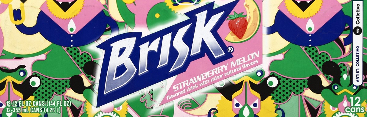 slide 4 of 7, Brisk Flavored Drink 12 ea, 12 ct; 12 fl oz