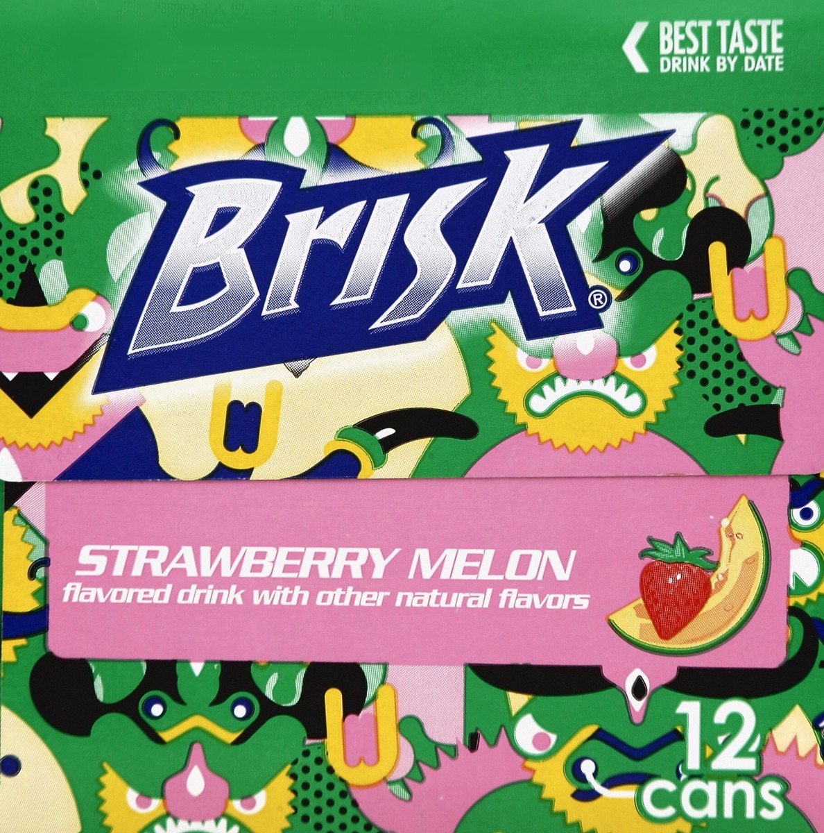 slide 5 of 7, Brisk Flavored Drink 12 ea, 12 ct; 12 fl oz