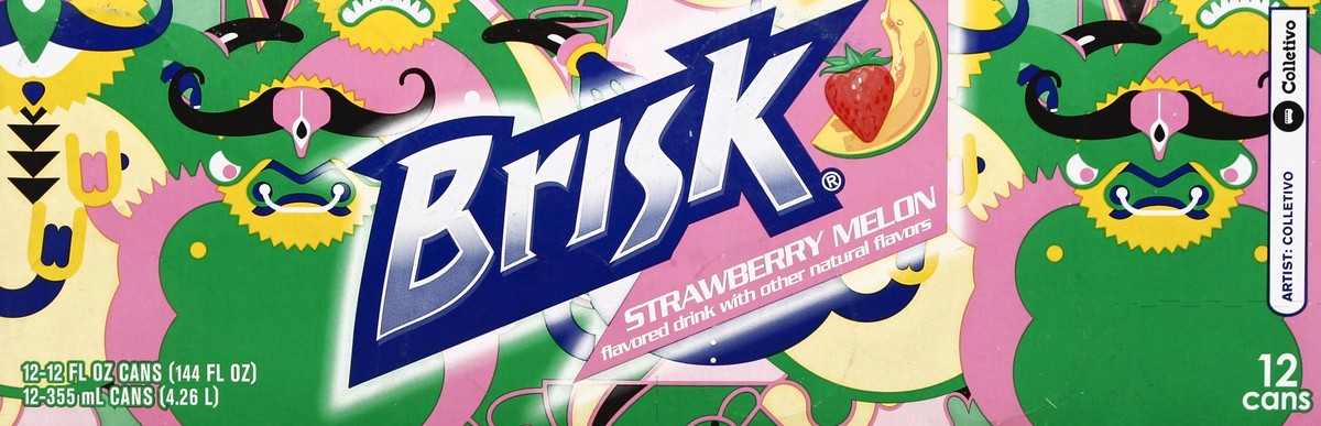 slide 3 of 7, Brisk Flavored Drink 12 ea, 12 ct; 12 fl oz