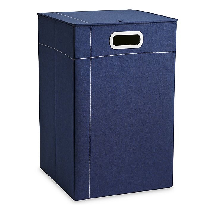 slide 1 of 2, JJ Cole Hamper - Navy Heather, 1 ct