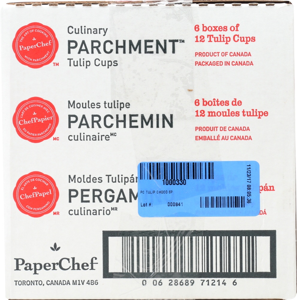 slide 1 of 1, PaperChef Culinary Parchment Tulip Cups, 12 ct