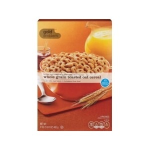 slide 1 of 1, Cvs Gold Emblem Whole Grain Toasted Oat Cereal, Honey Nut Naturally Flavored, 17 oz