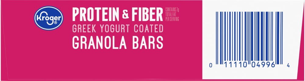 slide 4 of 5, Kroger Protein & Fiber Raspberry Vanilla Greek Yogurt Coated Granola Bars, 5 ct; 1.41 oz