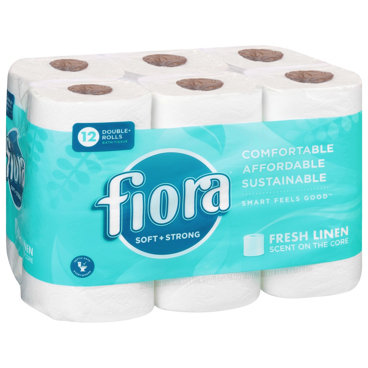 slide 6 of 9, Fiora® soft + strong bath tissue, 12 ct