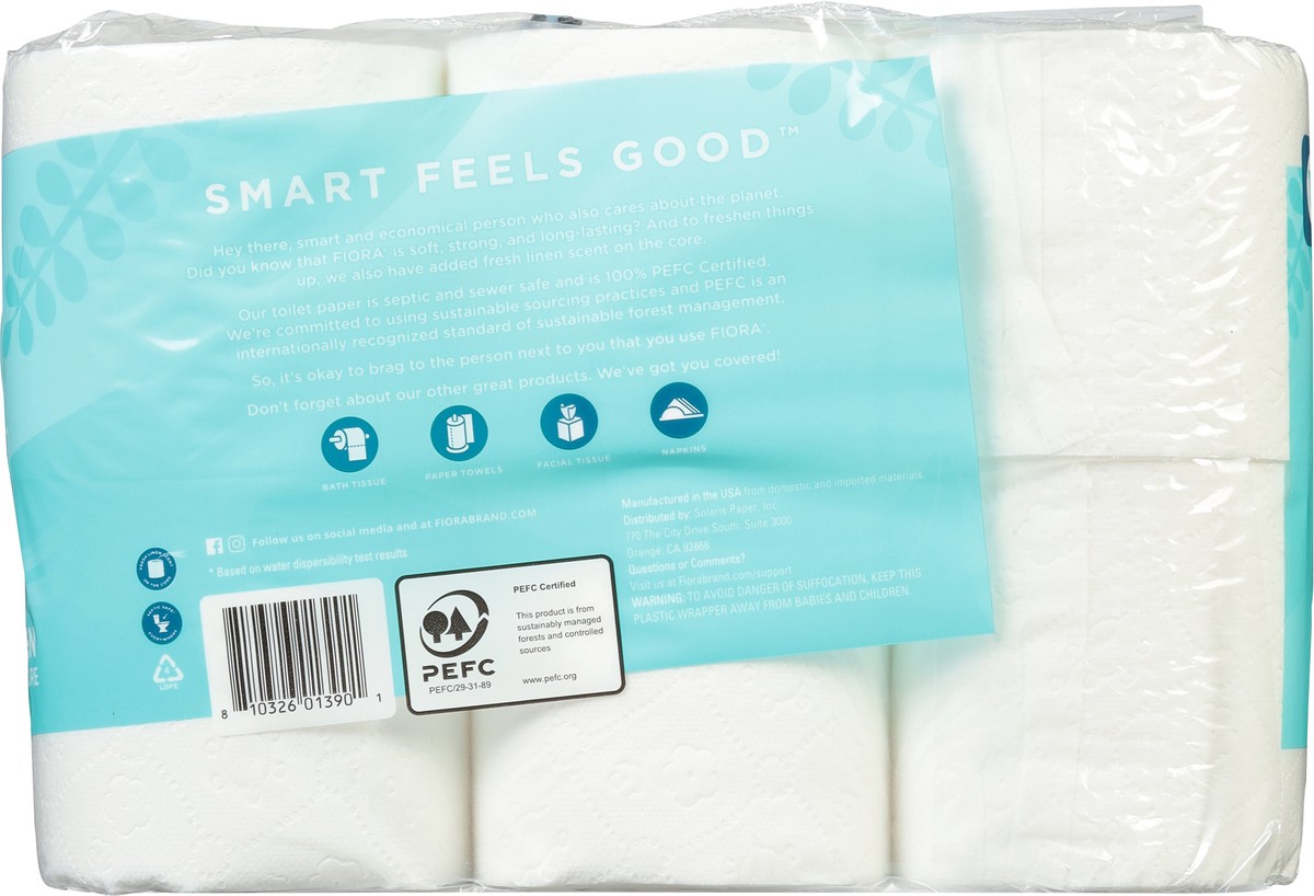 slide 3 of 9, Fiora® soft + strong bath tissue, 12 ct